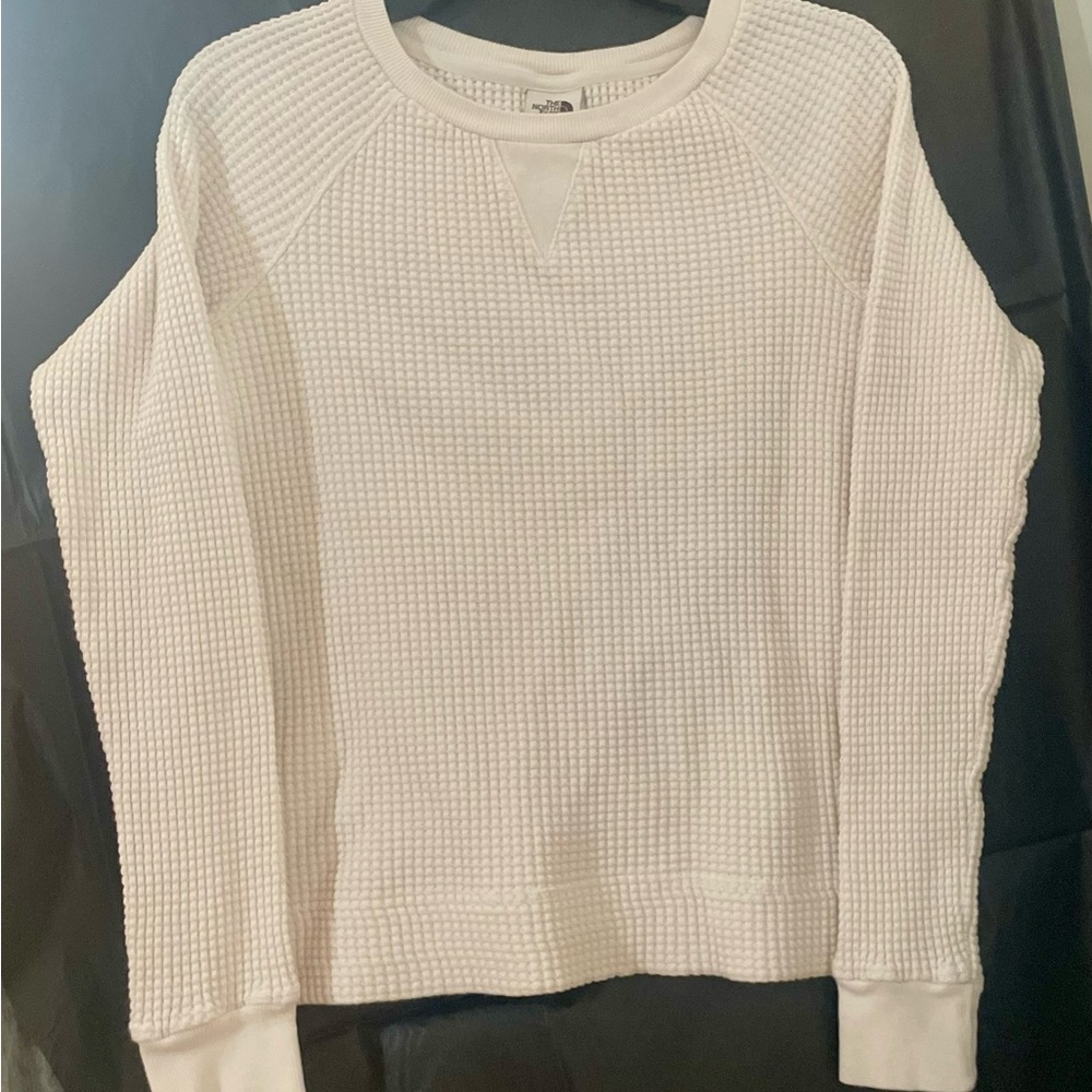 The North Face Cream Waffle Knit Top